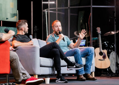 Pastor Andrew Hopper and Bobby Herrington doing Q&A at the Breaking Barriers Conference 2023